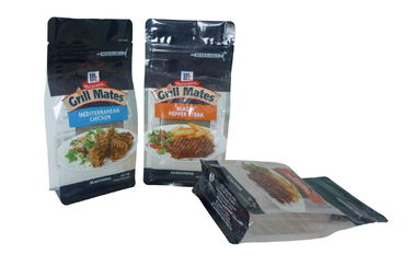 Ritsleting Pouch Bawah datar Untuk Chicken, Stand Up Pouch Bag