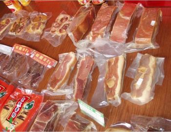 Vacuum Pork / Beef Makanan Pouch Kemasan Bag Mid-seal Durable Non-kebocoran