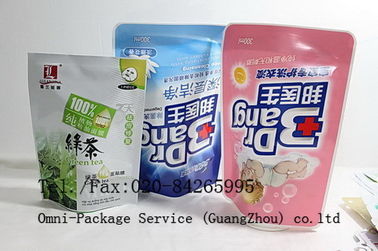 Stand Up Pouch Personal Care Packaging Bag Untuk Jelly / Makanan Hewan dan Powder cuci