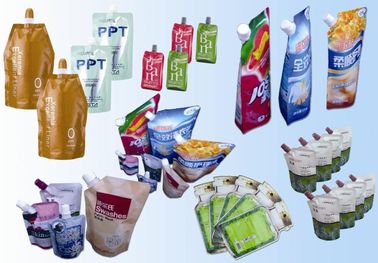 Dilaminasi Spouted Pouches Kemasan Polybag Untuk Susu Kedelai Stand Up Spout Pouch