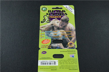 Black Mamba Blister Card Packaging Paper Card Untuk seksual Enhancement Pills Kemasan