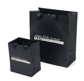 Swasta ritel Personalized Tas Belanja hitam daur ulang untuk pakaian