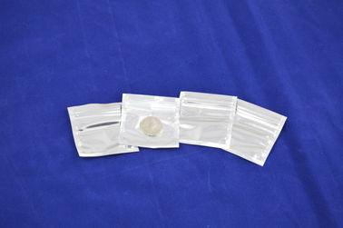Kecil Aluminium Foil OPP / AL / PE Pouch Zipper Packaging, Grip Seal Tas