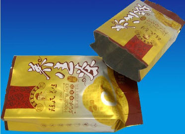 Foil Food Grade Berdiri UP Tea Pouch Kemasan Panas Sealable Moisture Bukti