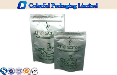 Pencetakan Glossy Aluminium Foil dilaminasi Pouch Untuk protein kalsium / bumbu