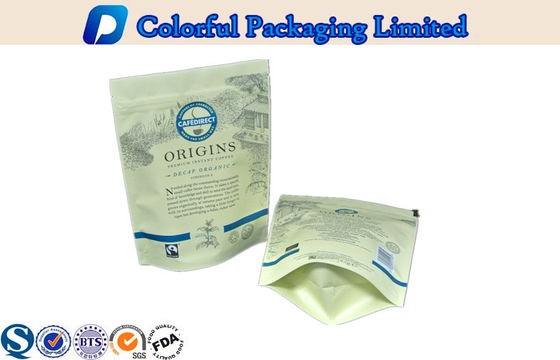 Matt Varnish Resealable Laminated berdiri zipper kantong untuk cuci bubuk