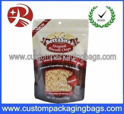 Putaran Bawah Gusset Snack Plastik Stand Up kantong Ziplock Bags