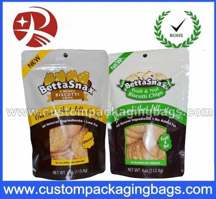 Putaran Bawah Gusset Snack Plastik Stand Up kantong Ziplock Bags