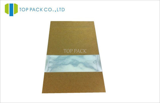 Food Grade Aluminium Foil Kraft Paper Stand Up Pouch Square Window