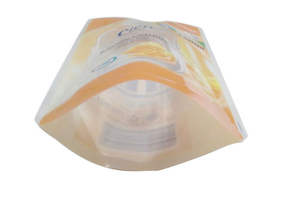 Berbentuk Jendela Stand Up Pouch, Bawah Gusset Tiga-sisi Sealed Tas Standing