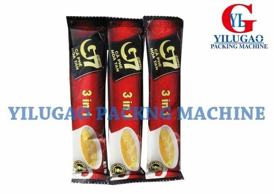 Efisiensi tinggi Plastik Tongkat Kopi Form Packing Machine Isi Seal Pouch Machine