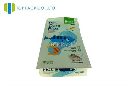 Square Bottom Side Gusset Stand Up Pouches Ditutup Kembali dengan Zipper