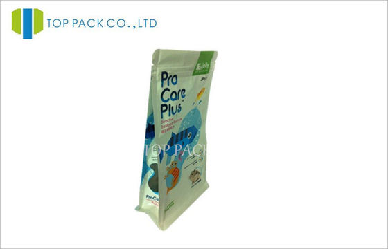 Square Bottom Side Gusset Stand Up Pouches Ditutup Kembali dengan Zipper