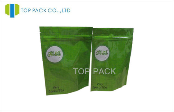 Hijau Plastik Tea Stand Up kantong 500 Gram dengan Bawah Gusset