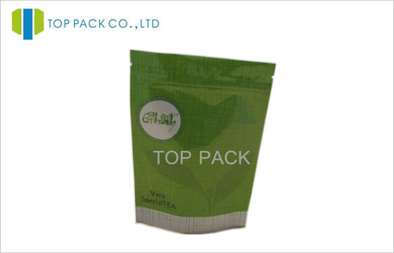 Hijau Plastik Tea Stand Up kantong 500 Gram dengan Bawah Gusset