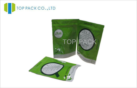 Hijau Plastik Tea Stand Up kantong 500 Gram dengan Bawah Gusset