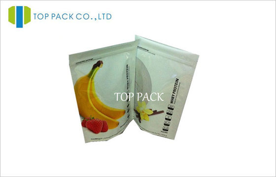 Protein Powder Stand Up Makanan Kantong Resealable Dengan Biodegradable