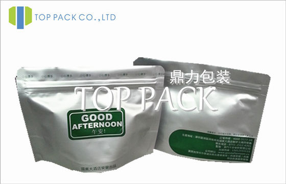 Aluminium Foil Stand Up Makanan Kantong Dengan Ziplock 80micron - 200micron