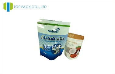 Milke Powder Stand Up Makanan Kantong Aluminium Foil Shiny Percetakan Finish