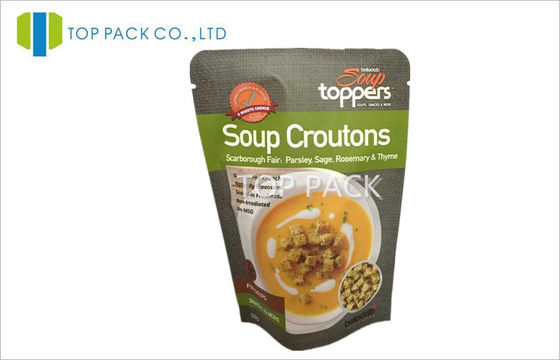 MOPP / VMPET Printed Stand Up Pouches Foil Lamination Untuk Makanan Sehat 50g