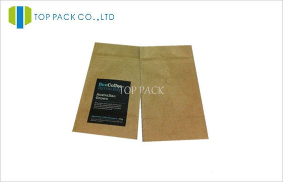 Plastik Fleksibel Dicetak Stand Up Pouch Kraft Paper Laminated 3 Layers