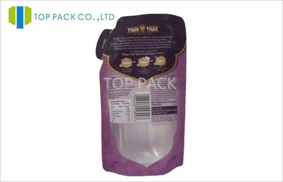 PET / PE Stand Up kantong Kembali 8oz Disesuaikan Dicetak Dengan Jendela