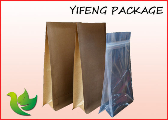 Datar Bawah makanan dapat digunakan kembali Pouch Side gusset disegel dengan zip atas