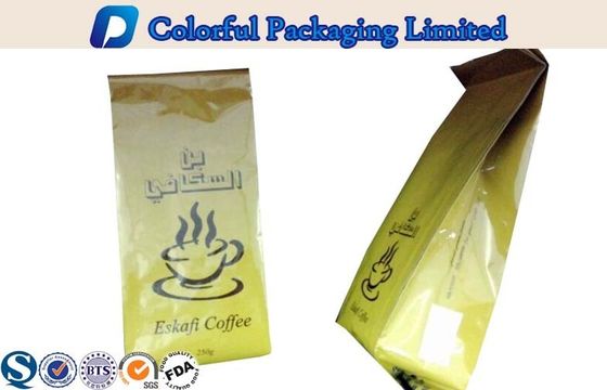 Bawah datar Stand Up Zipper Bags, Valve Stand Up Foil kantong