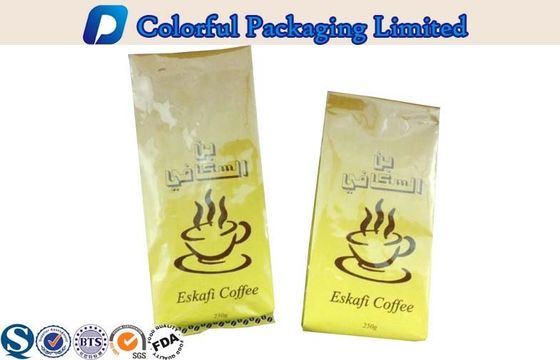 Bawah datar Stand Up Zipper Bags, Valve Stand Up Foil kantong