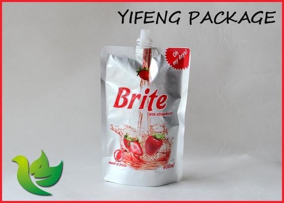 Logo Printed Stand Up Pouch menyemburkan Waterproof untuk Minuman Juice