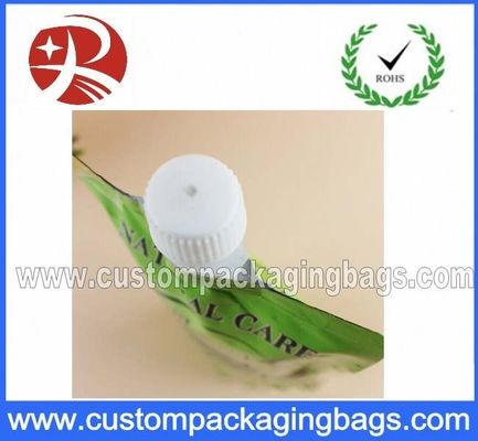 Disesuaikan Printed Stand Up Spout Juice Packing Kantong, plastik anti bocor Stand Up Spout kantong