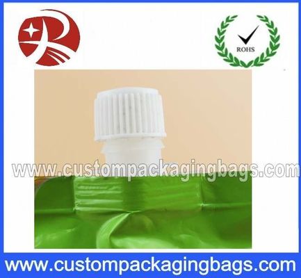 Disesuaikan Printed Stand Up Spout Juice Packing Kantong, plastik anti bocor Stand Up Spout kantong