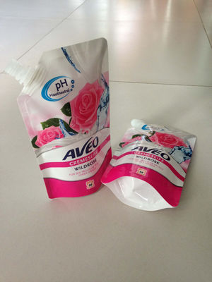 Dilaminasi Spouted Pouches Kemasan Polybag Untuk Susu Kedelai Stand Up Spout Pouch