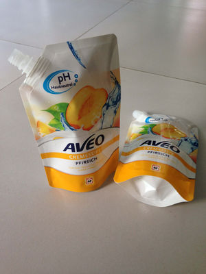 Dilaminasi Spouted Pouches Kemasan Polybag Untuk Susu Kedelai Stand Up Spout Pouch