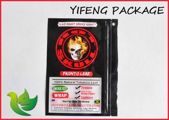 Tobacco Packaging Ziplock Storage Bags bawah datar dengan Printed