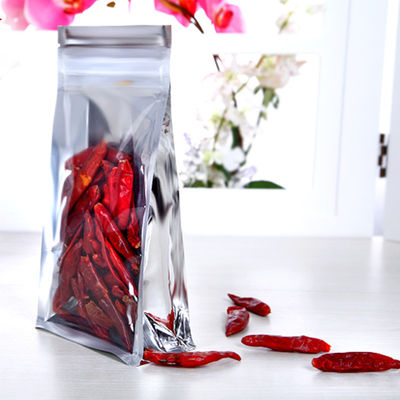 Satu Side Batal Resealable Tas Plastik, Reclosable Stand Up Foil kantong