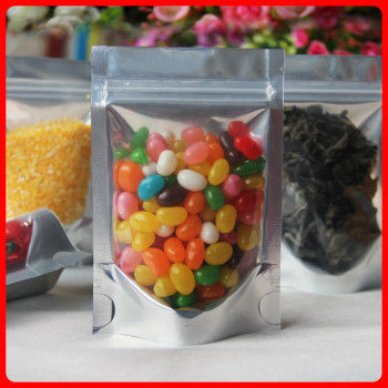 PE AL PET Glossy Permukaan Sealed Tas Plastik Resealable 200g 250g 500g