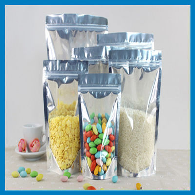 PE AL PET Glossy Permukaan Sealed Tas Plastik Resealable 200g 250g 500g