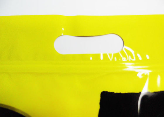Tiga Tas Side Seal Plastik Garment Plastik Dengan Zipper, Handle Untuk Celana