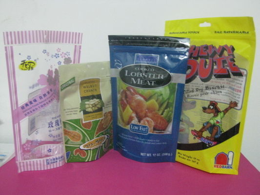 Cetak Kustom Stand Up Bottom Gusset Bags untuk Pet Food