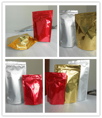 Tinggi Tusukan Perlawanan Shiny Percetakan Berdiri Gusset Tas Bawah