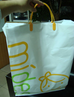Tas Belanja sisi Gusset Bag Kustom Plastik Dengan Menangani
