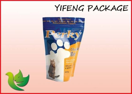Side / Bawah Gusset Bag Stand Up Zip Penyimpanan Makanan Plastik Bags Untuk Pet