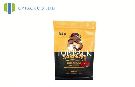 Makanan anjing Stand Up Pouch Kemasan Dengan Zipper 500g Gravure Printed