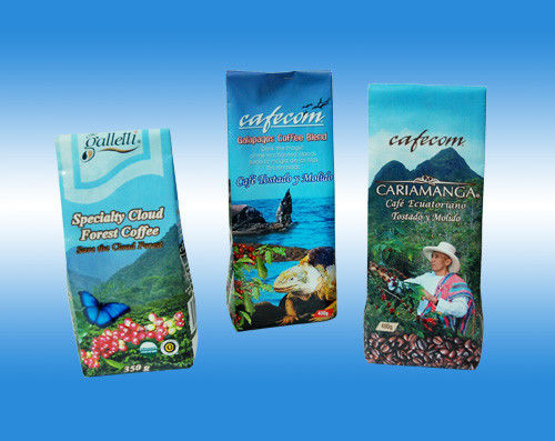 Colorful Bawah Gusset Stand-up Pouch Kemasan Bag Untuk kopi OEM