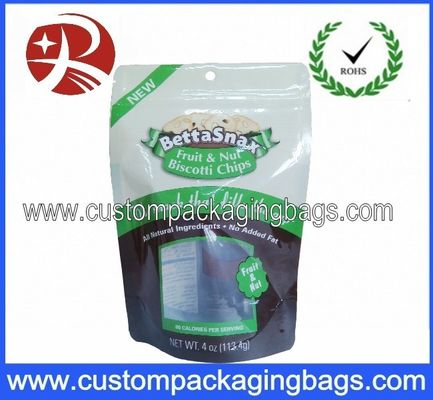 Ziplock plastik Stand Up kantong Kemasan Untuk Biskuit / Cookies