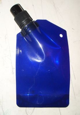 Biru 8 Oz Stand Up Pouch Dengan Cerat Dan Cap, Minuman Kemasan Fleksibel