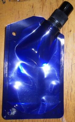 Biru 8 Oz Stand Up Pouch Dengan Cerat Dan Cap, Minuman Kemasan Fleksibel