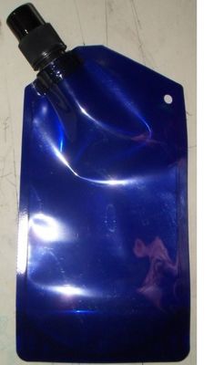Biru 8 Oz Stand Up Pouch Dengan Cerat Dan Cap, Minuman Kemasan Fleksibel