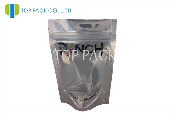 Kelembaban resealable rempah-rempah Foil Kemasan tas jelas depan hitam kembali